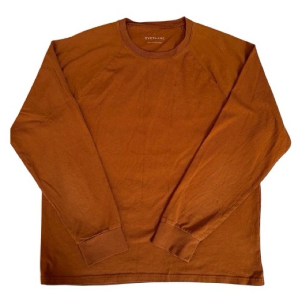 Everlane Men's Long Sleeve Tee - Rust Brown